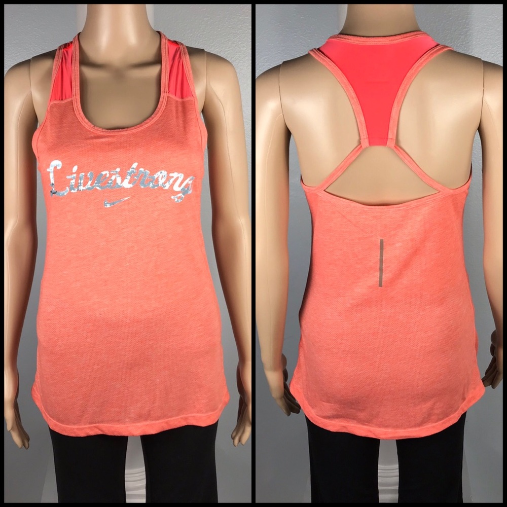 NIKE Dri-Fit Small Orange Dri-Fit Tank Top 577145